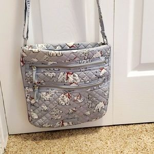 Vera Bradley Berry Merry Triple Zip Hipster Purse